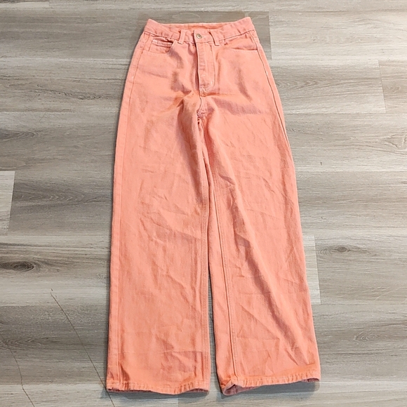 **5/$25** Shein Pink Wide Leg Jeans - Picture 1 of 4